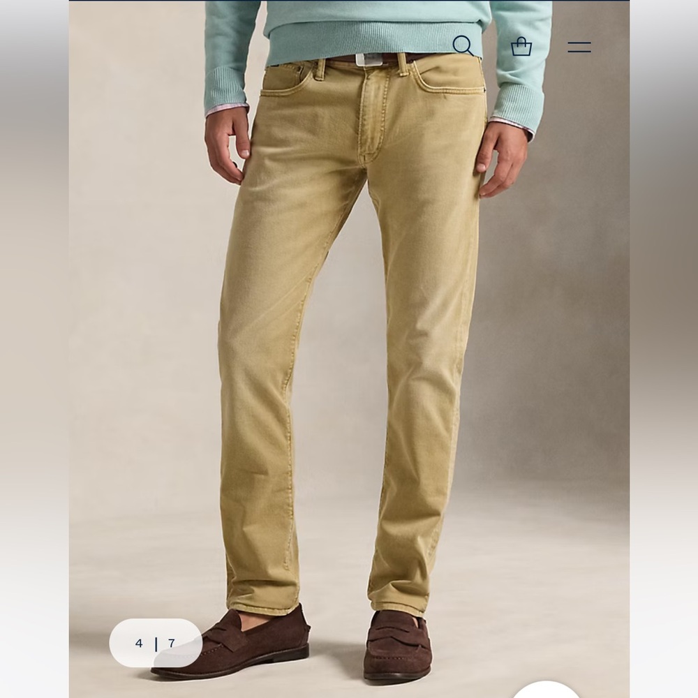 Ralph Lauren Sullivan Slim Garment-Dyed Stretch Jean